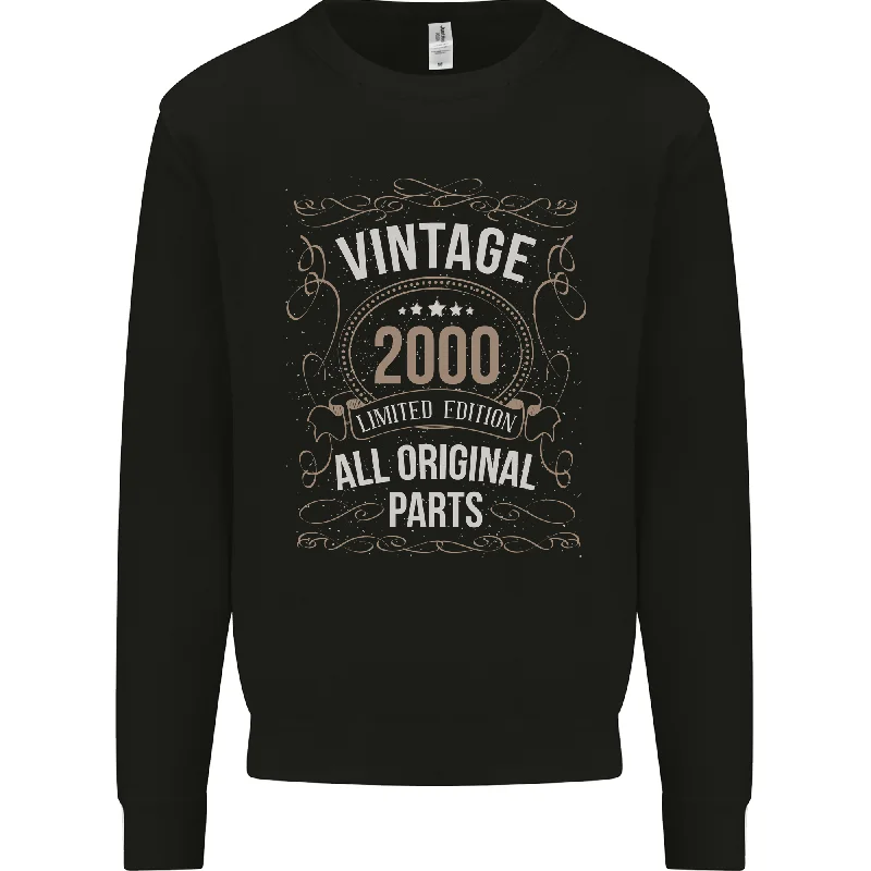 24th Birthday Limited Edition 2000 Mens Sweatshirt Jumper Hoodie with Slim Fit Tailored Modern 24th Birthday Limited Edition 2000 Mens Sweatshirt Jumper Hoodie with Slim Fit Tailored Modern