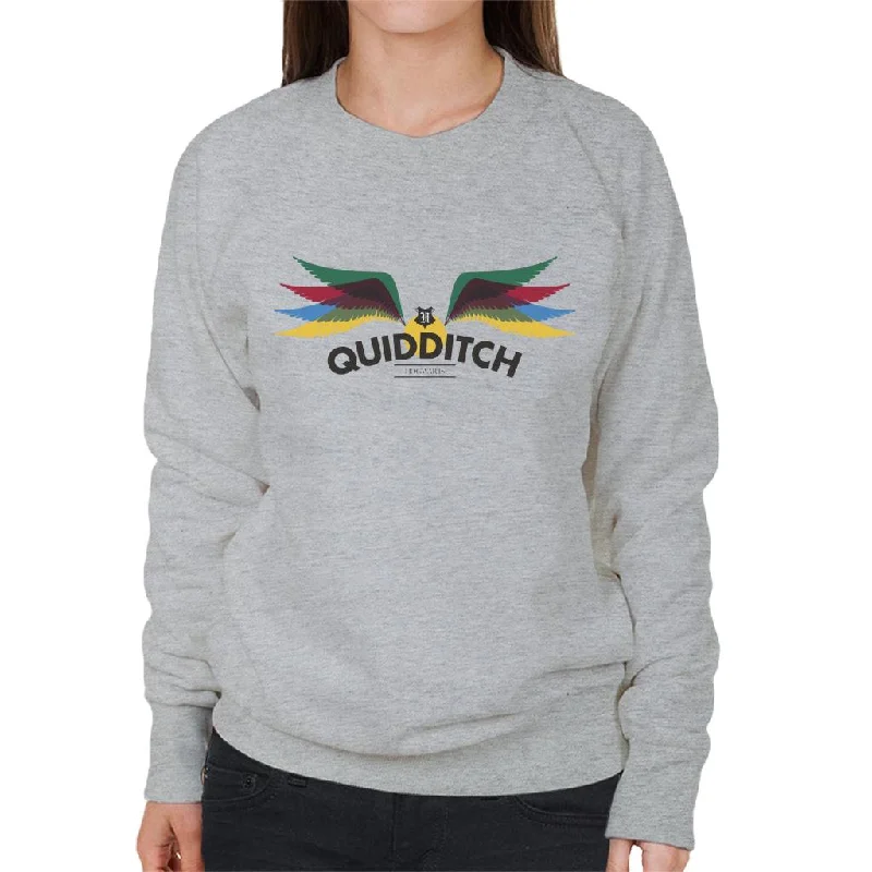 Harry Potter Hogwarts Quidditch Golden Snitch Rainbow Women's Sweatshirt Hoodie with Hem Applique Textured Unique Harry Potter Hogwarts Quidditch Golden Snitch Rainbow Women's Sweatshirt Hoodie with Hem Applique Textured Unique