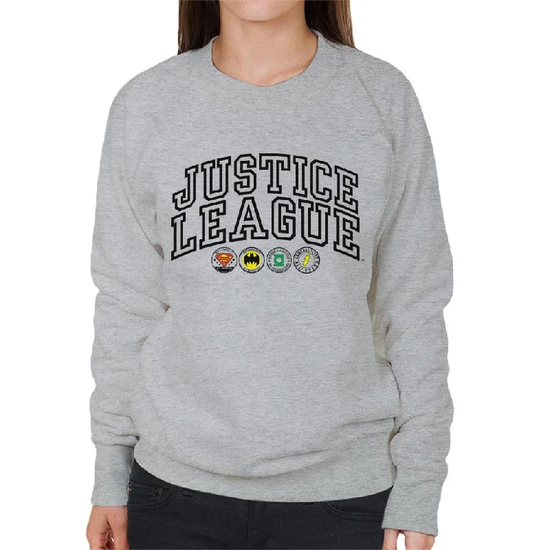 Justice League Emblems Women's Sweatshirt Cotton Hoodie Fleece Lining Warmth