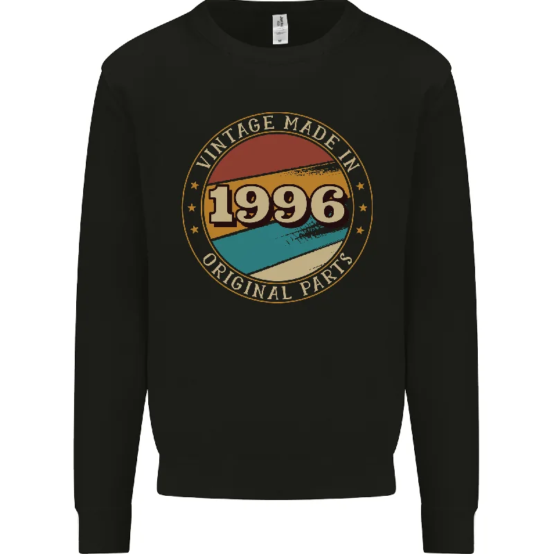 28th Birthday Vintage Made In 1996 Mens Sweatshirt Jumper Hoodie with Rhinestones Sparkly Elegant 28th Birthday Vintage Made In 1996 Mens Sweatshirt Jumper Hoodie with Rhinestones Sparkly Elegant