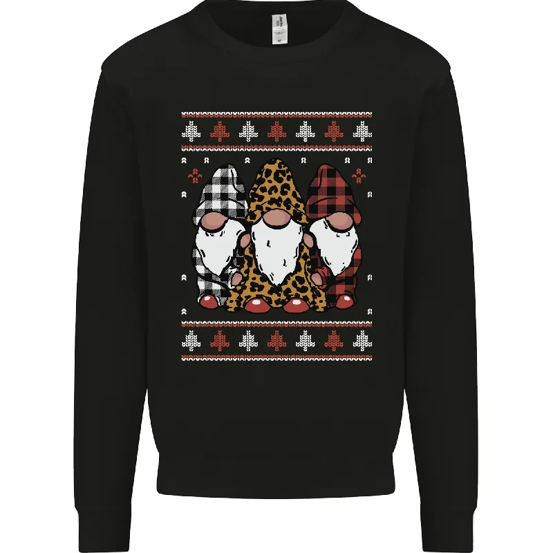 3 Christmas Gnomes Wearing Pajamas Xmas Mens Sweatshirt Jumper Hoodie Crop Top Short Trendy 3 Christmas Gnomes Wearing Pajamas Xmas Mens Sweatshirt Jumper Hoodie Crop Top Short Trendy