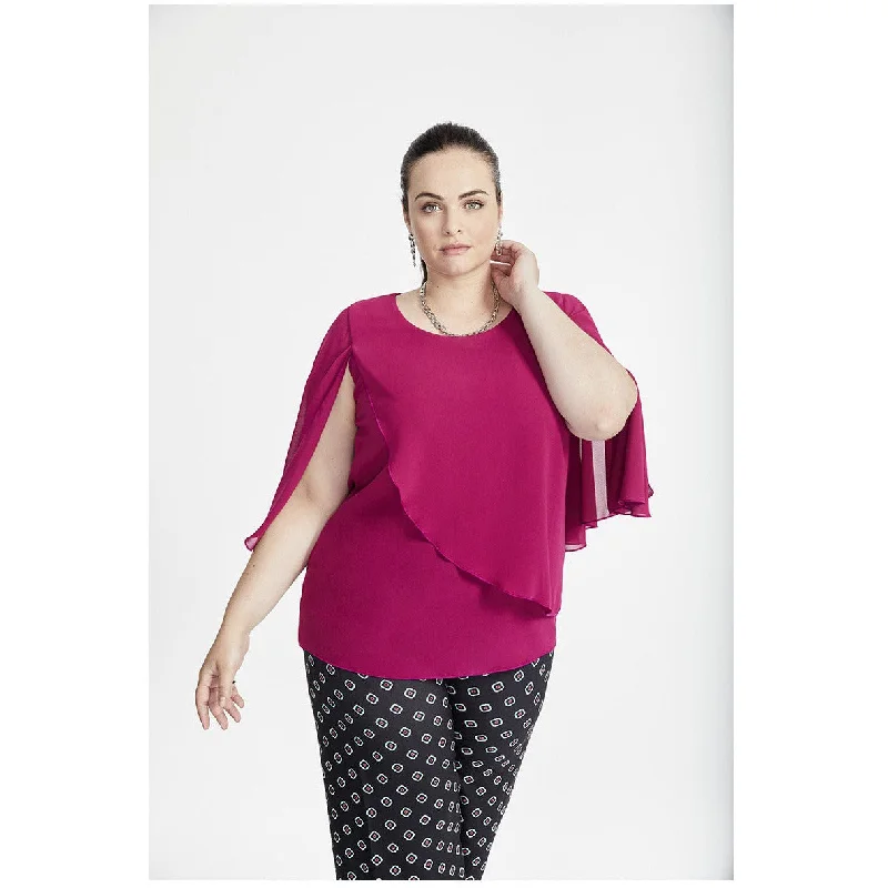 SPG Waterfall Blouse in Pink Peter Pan Blouse