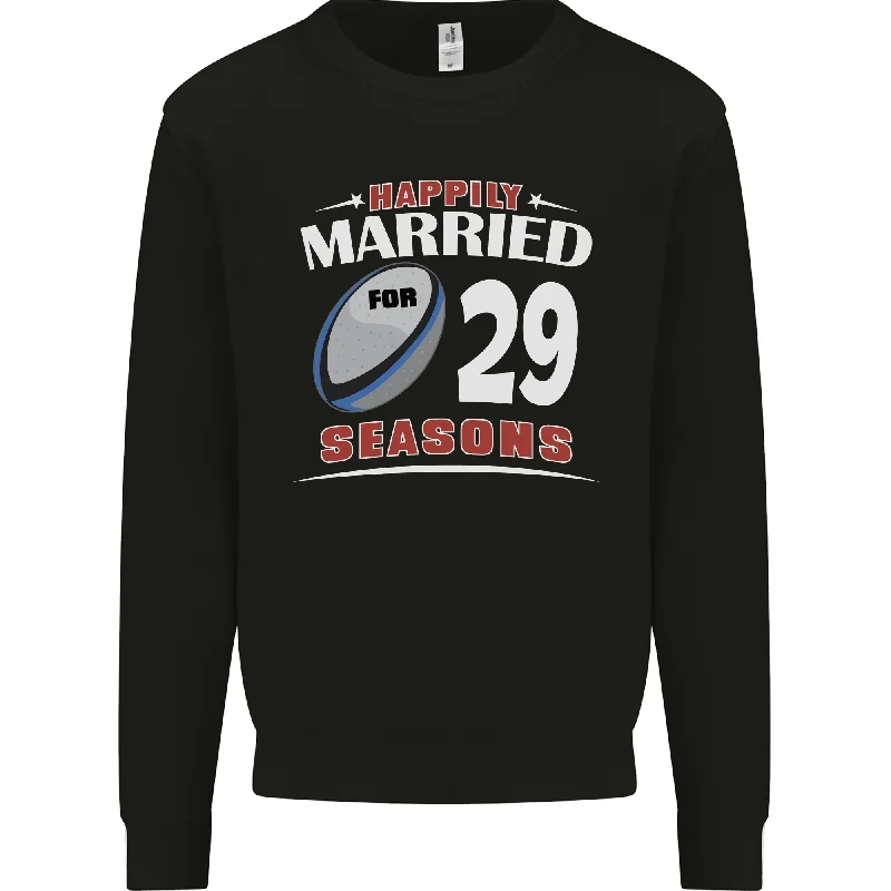 29 Year Wedding Anniversary 29th Rugby Mens Sweatshirt Jumper Hoodie with Sequins Glamorous Eye-catching 29 Year Wedding Anniversary 29th Rugby Mens Sweatshirt Jumper Hoodie with Sequins Glamorous Eye-catching