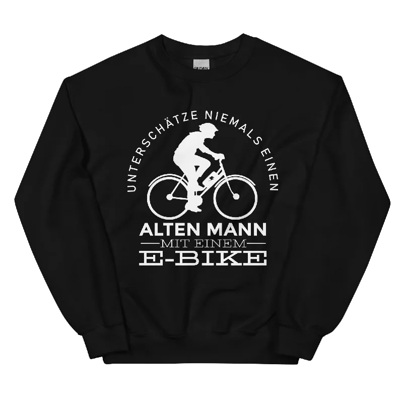 Alter Mann Mit Einem E-Bike - Sweatshirt (Unisex) Hoodie with Frayed Bohemian Relaxed Alter Mann Mit Einem E-Bike - Sweatshirt (Unisex) Hoodie with Frayed Bohemian Relaxed