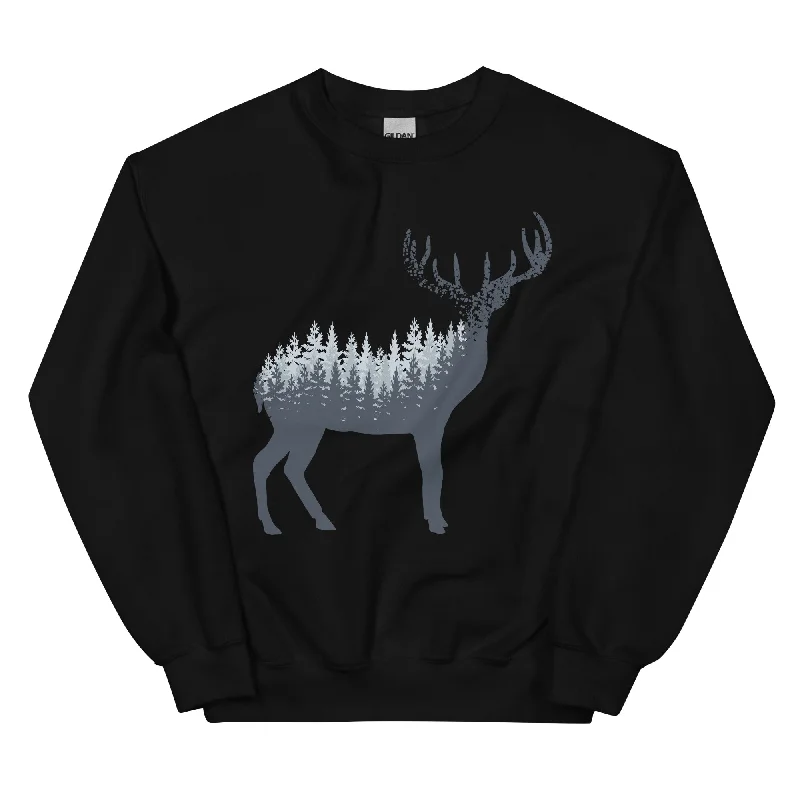 Hirsch Abstrakt - Sweatshirt (Unisex) Hoodie with Elastic Cuffs Stretchable Comfortable Hirsch Abstrakt - Sweatshirt (Unisex) Hoodie with Elastic Cuffs Stretchable Comfortable