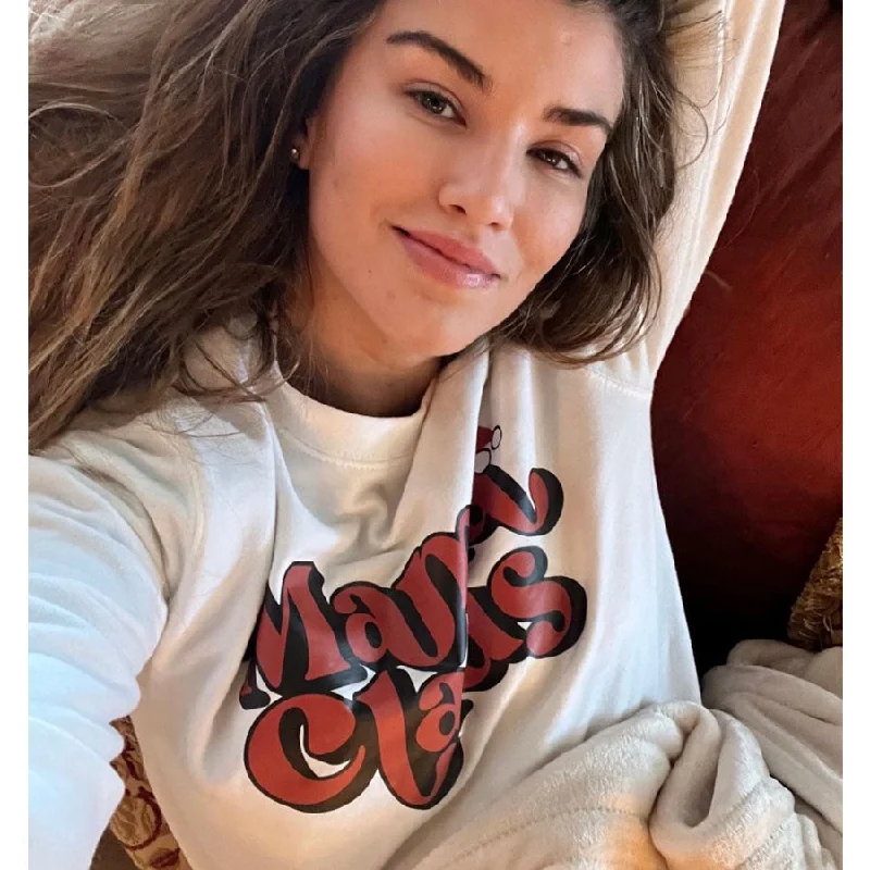 Mama Claus Sweatshirt (MRK X) Hoodie with Puffed Sleeves Voluminous Trendy