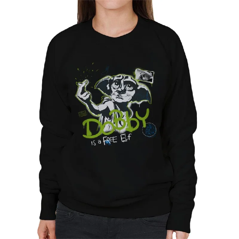 Harry Potter Dobby Is A Free Elf Women's Sweatshirt Hoodie with Ribbed Hem Stretchable Secure Harry Potter Dobby Is A Free Elf Women's Sweatshirt Hoodie with Ribbed Hem Stretchable Secure