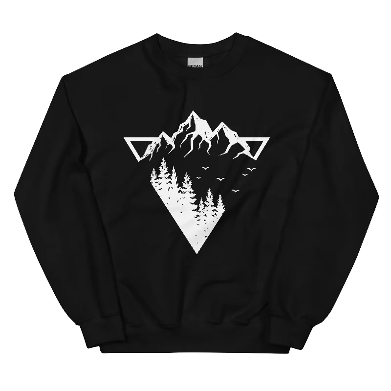 Berge - Geometrisch - Sweatshirt (Unisex) Hoodie with Neon Bright Vibrant