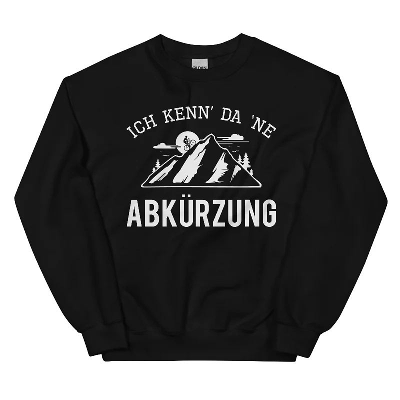 Ich Kenn Da Ne Abkürzung - Sweatshirt (Unisex) Hoodie with Hem Raw Edge Edgy Unfinished Ich Kenn Da Ne Abkürzung - Sweatshirt (Unisex) Hoodie with Hem Raw Edge Edgy Unfinished