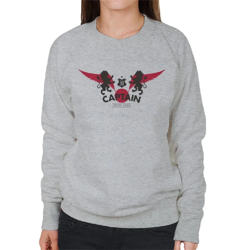 Harry Potter Golden Snitch Captain Gryffindor Women's Sweatshirt Hoodie with Hem Applique Textured Unique Harry Potter Golden Snitch Captain Gryffindor Women's Sweatshirt Hoodie with Hem Applique Textured Unique