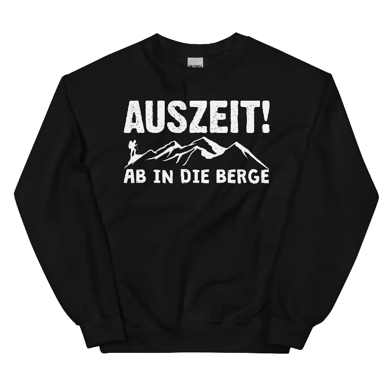 Auszeit, Ab In Die Berge - Sweatshirt (Unisex) Hoodie with Button Classic Timeless