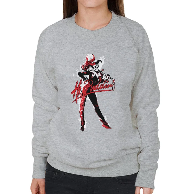 Batman Harley Quinn Hi Puddin Women's Sweatshirt Graphic Hoodie Design Print