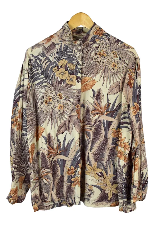 Floral Print Blouse Slim Fit Blouse