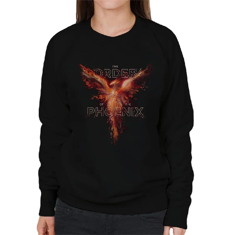 Harry Potter The Order Of The Phoenix Women's Sweatshirt Hoodie with Snap Buttons Easy Quick Harry Potter The Order Of The Phoenix Women's Sweatshirt Hoodie with Snap Buttons Easy Quick