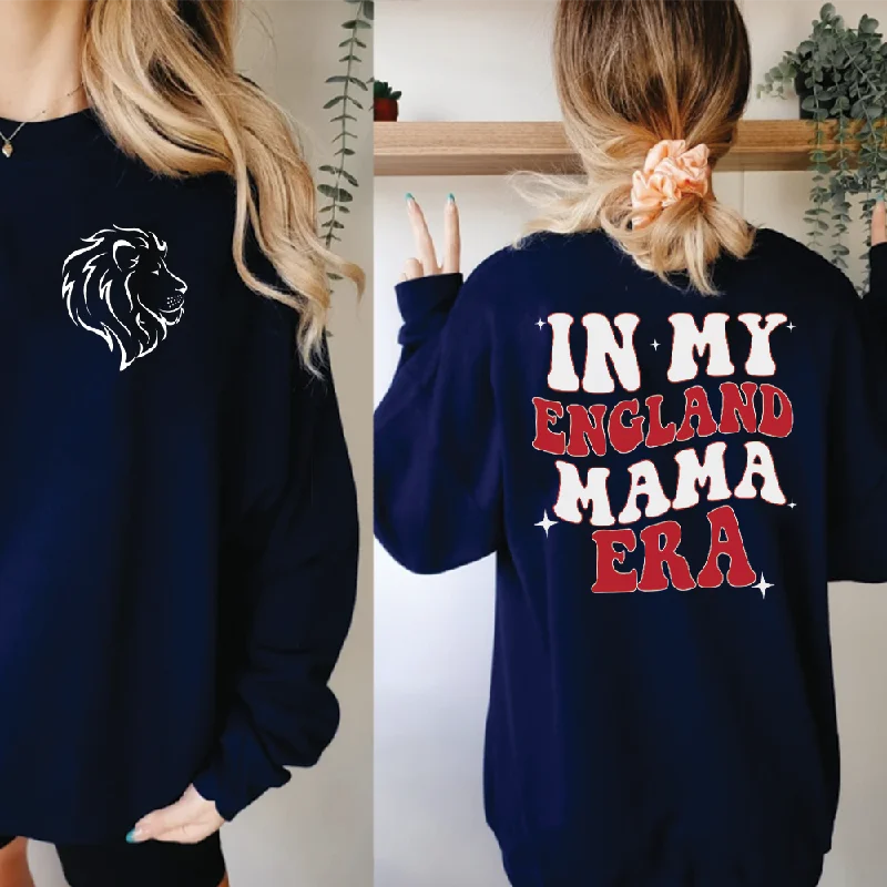 In My England Mama Era Front & Back Graphic Sweatshirt Hoodie Crop Top Short Trendy