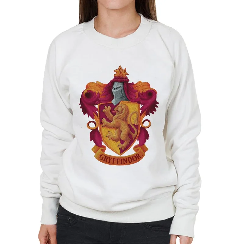 Harry Potter Gryffindor Lion Shield Women's Sweatshirt Hoodie with High Neck Warm Protective Harry Potter Gryffindor Lion Shield Women's Sweatshirt Hoodie with High Neck Warm Protective