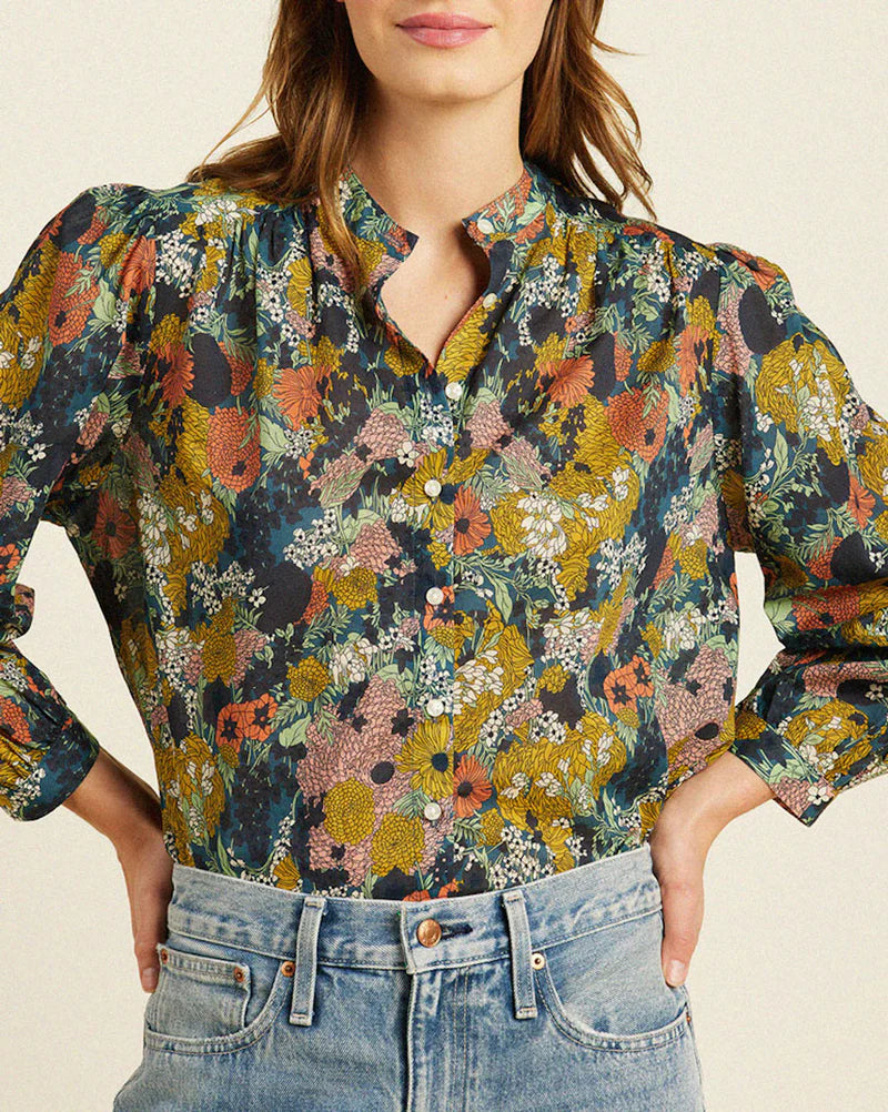 Birds of Paradis - Clara Blouse Deep Bramble Cotton Casual Blouse