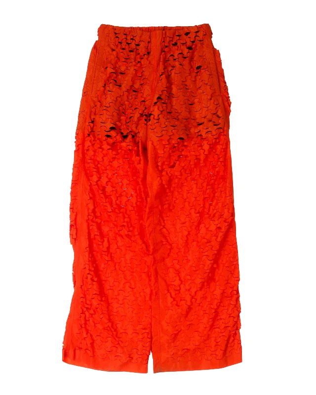 Laser-Cut Track Pants Comfy Athletic Pants