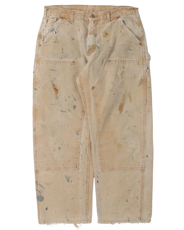 Carhartt Double Knee Pants Comfy Zip-Up Pants