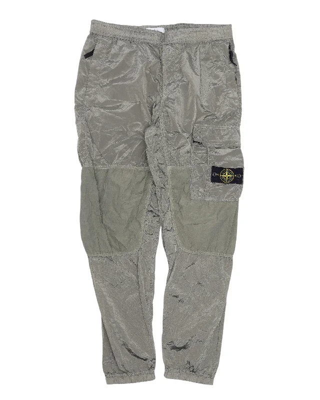 Nylon Metal Ripstop Cargo Pants Stylish Paperbag Waist Pants