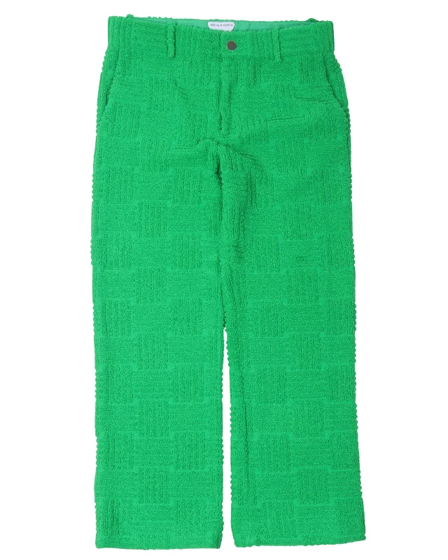 Jacquard Terry Cloth Pants Formal Slim Pants