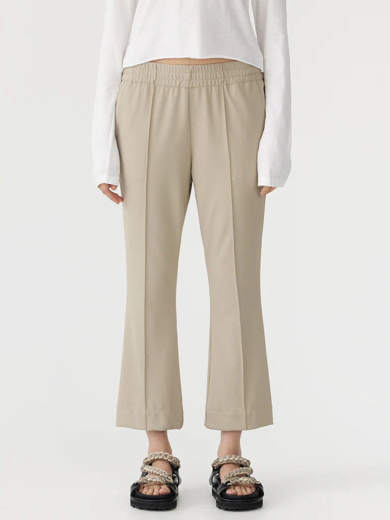 TWILL FLARED PANT - LIGHT TAN Modern Bootcut Pants