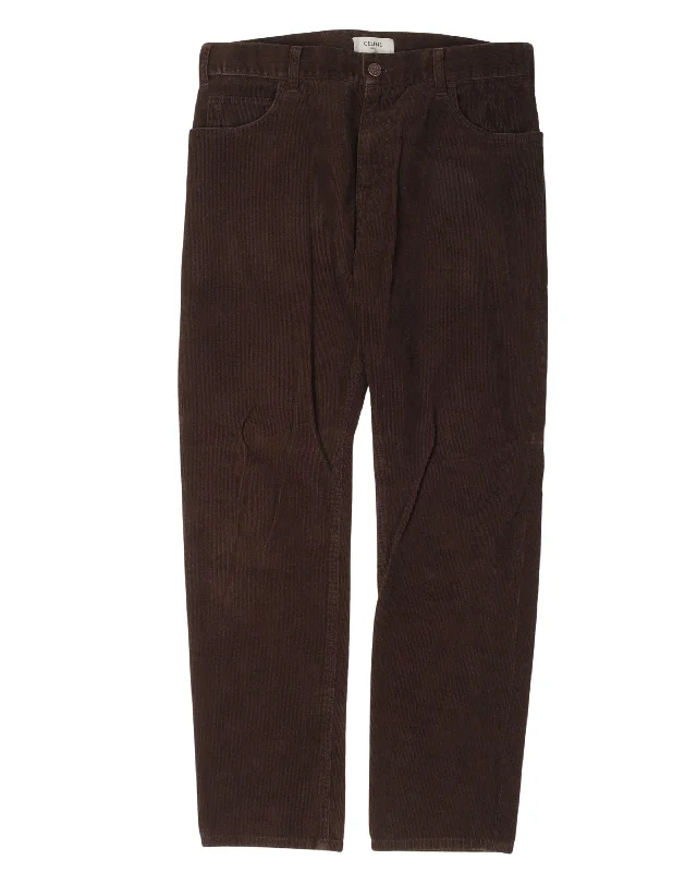 Corduroy Pants Elegant Palazzo Trousers