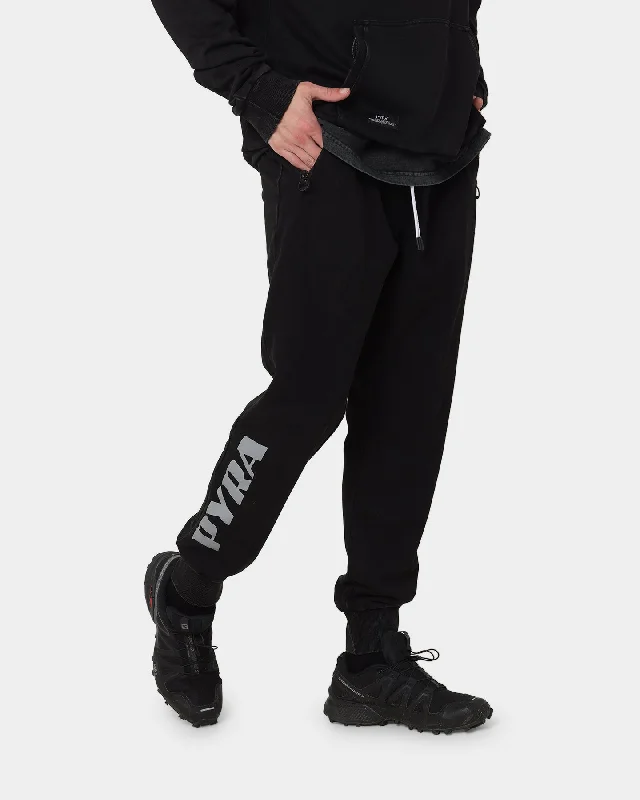 PYRA Highway Track Pants Vintage Black Lightweight Linen Pants