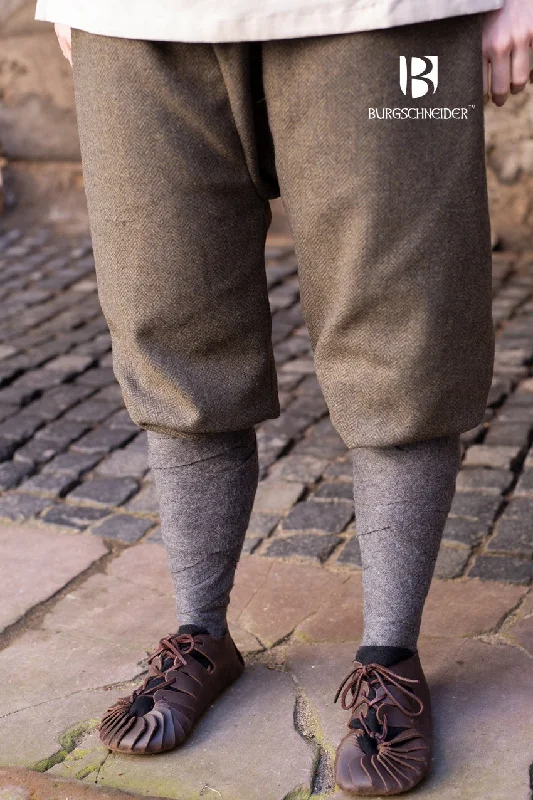 Rus Pants Tilda Herringbone Olive/Grey Soft Cotton Pants