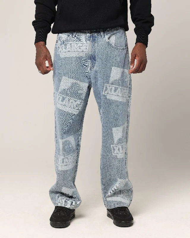 X-Large OG Bull Denim 91 Pants Light Denim Comfy Athletic Pants