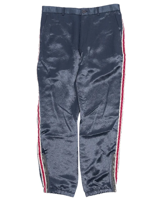 Side-Stripe Track Pants Slim Fit Casual Pants
