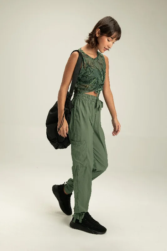 Nylon Pants Chic Capri Pants