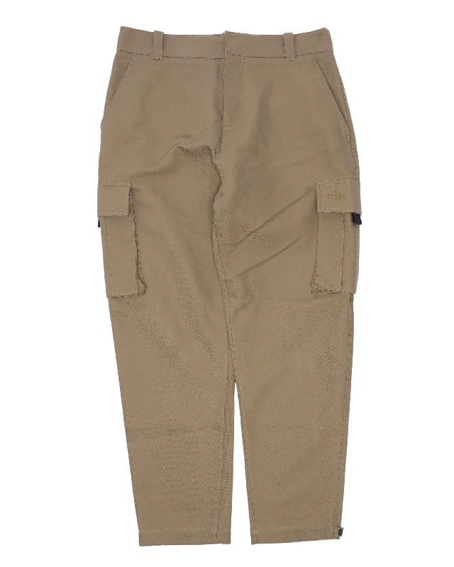 Cactus Jack Embroidered Cargo Pants Chic Faux Leather Pants