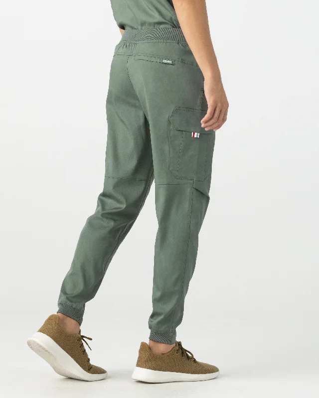TENCEL™ Java ‎ Tapered Scrub Pants Fashionable Button-Up Pants