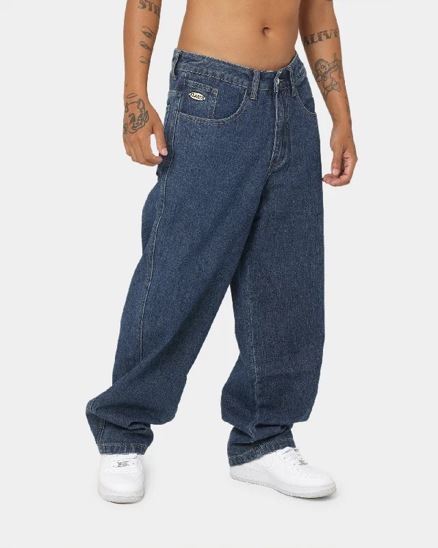 X-Large Bull Denim 91 Wide Leg Pants Blue Relaxed High-Waist Trousers