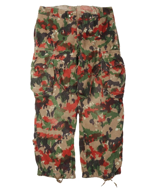 Modified Swiss Alpenflage Cargo Pants Formal Slim Pants