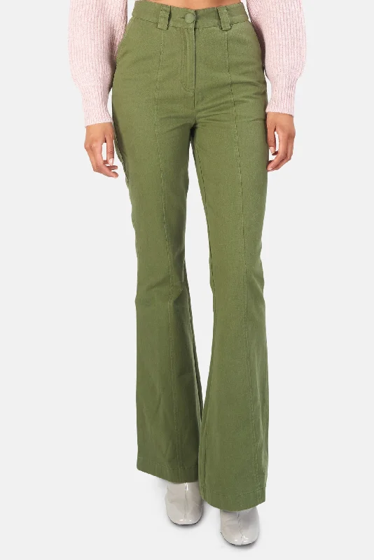 Meyerson Flared Pant Eucalyptus Chic Checkered Pants