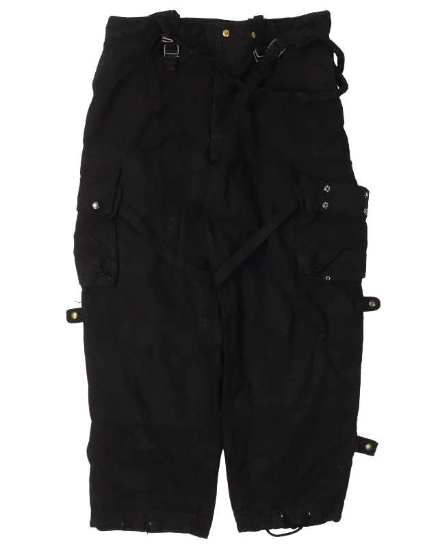 Modified Over-Dyed Swiss Alpenflage Cargo Pants Classic Pleated Pants