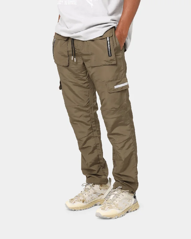 PYRA Trail Nylon Pants Olive Trendy Palazzo Pants