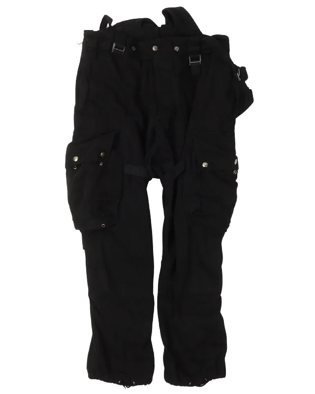 Modified Over-Dyed Swiss Alpenflage Cargo Pants Warm Wool Trousers