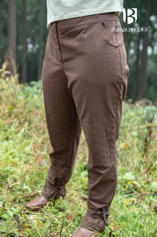 Pants Kerga Brown Lightweight Linen Pants