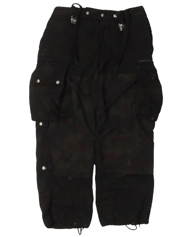 Modified Over-Dyed Swiss Alpenflage Cargo Pants Casual Sweatpants Style