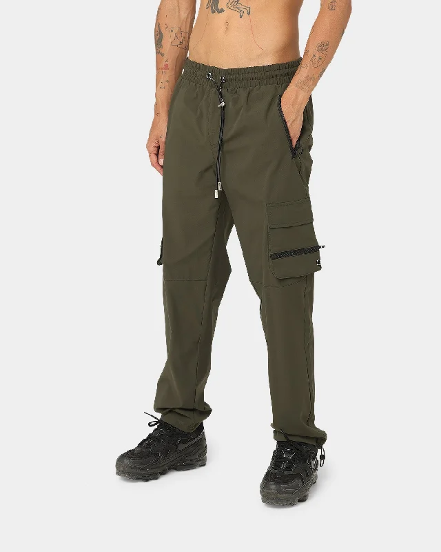 PYRA Nero Cargo Pants Olive Slim-Fit Leggings