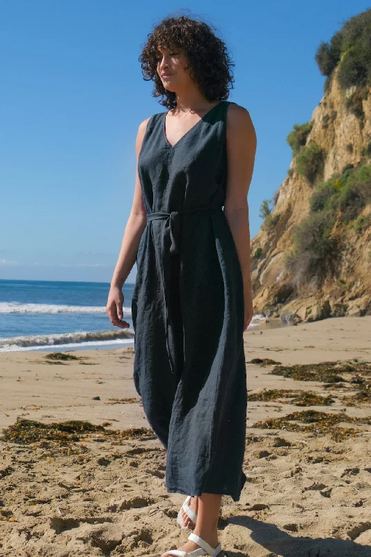 ACADIA LINEN MAXI DRESS Trendy Off-Shoulder Ruffle Maxi Dress