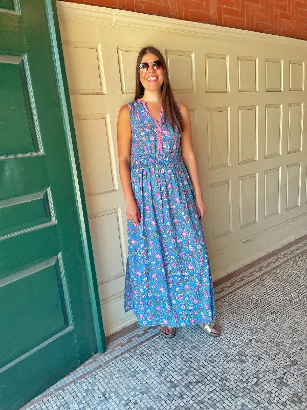 Kentmere Maxi Dress Coral Bells Cozy Maxi Dress with Slit
