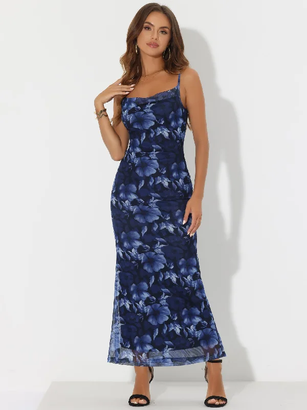 Spaghetti Strap Mesh Floral Sleeveless Bodycon Cocktail Maxi Dress Sundress Comfortable Maxi Dress with Sleeves Spaghetti Strap Mesh Floral Sleeveless Bodycon Cocktail Maxi Dress Sundress Comfortable Maxi Dress with Sleeves