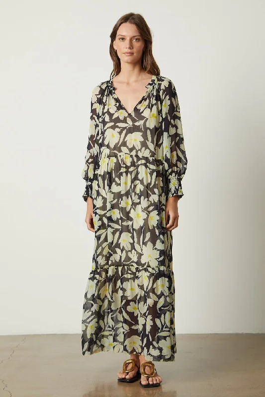 SERENA PRINTED MAXI DRESS Chic Summer Maxi Dress