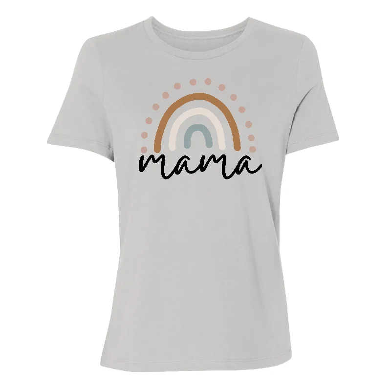 Mama Rainbow Women's T-Shirt Real Fur Shearling Chenille