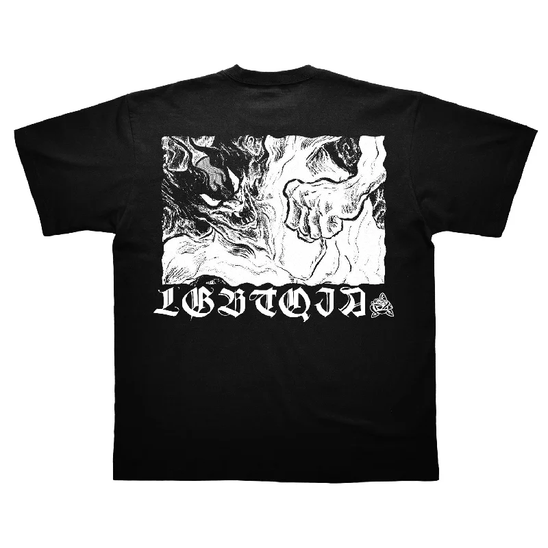 Ally LGBTQIA+ Devil Man Manga Edition T-Shirt Hooded Caped Shawl Collar