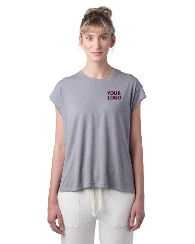 Alternative Ladies' Modal Tri-Blend Raw Edge Muscle T-Shirt, Nickel Basic T-Shirt Crew Neck Short Sleeve Alternative Ladies' Modal Tri-Blend Raw Edge Muscle T-Shirt, Nickel Basic T-Shirt Crew Neck Short Sleeve